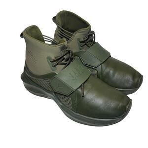 Puma Fenty Rihanna Olive Green High Top Sneakers Gorpcore Utility Size 6 Leather